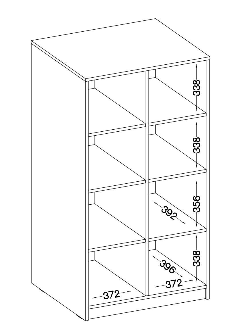 Biroja kabinets Stun 154/80/42 cm pelēks - N1 Home