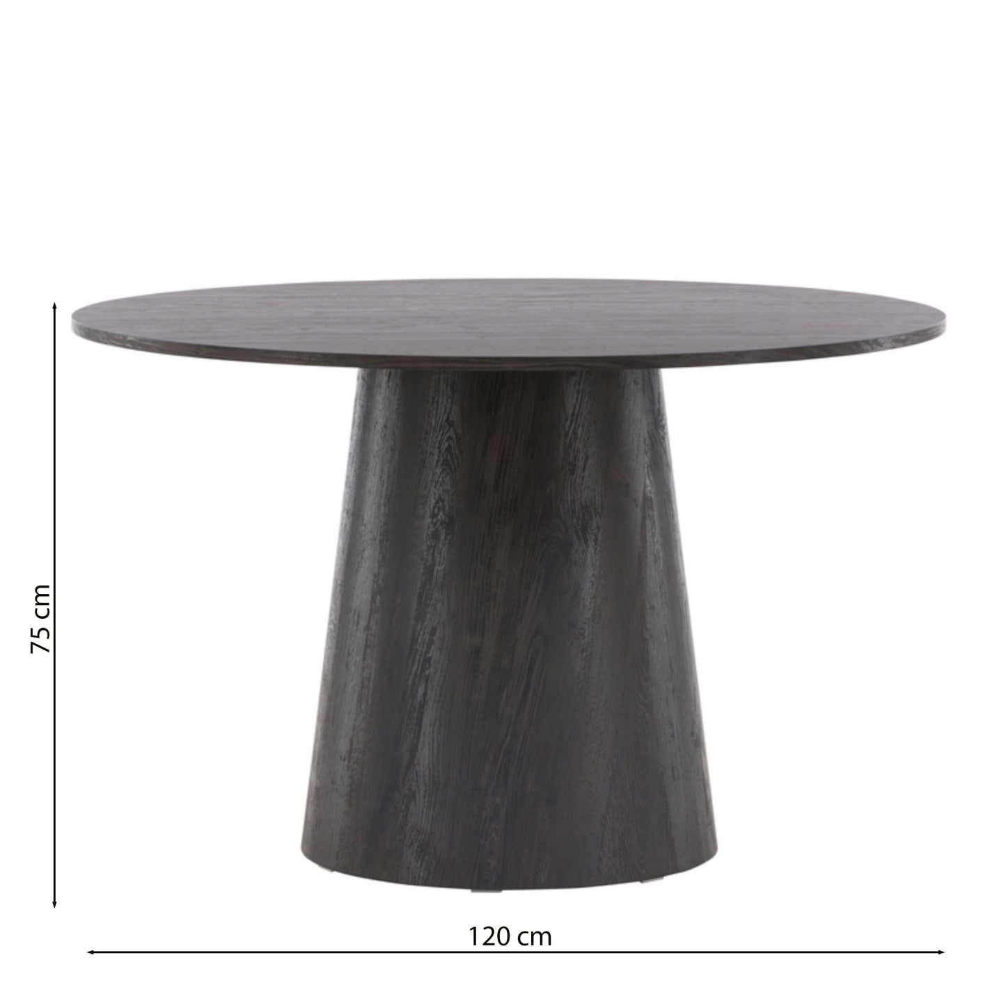 Galds Agrer 75/120/120 cm tumši brūns - N1 Home