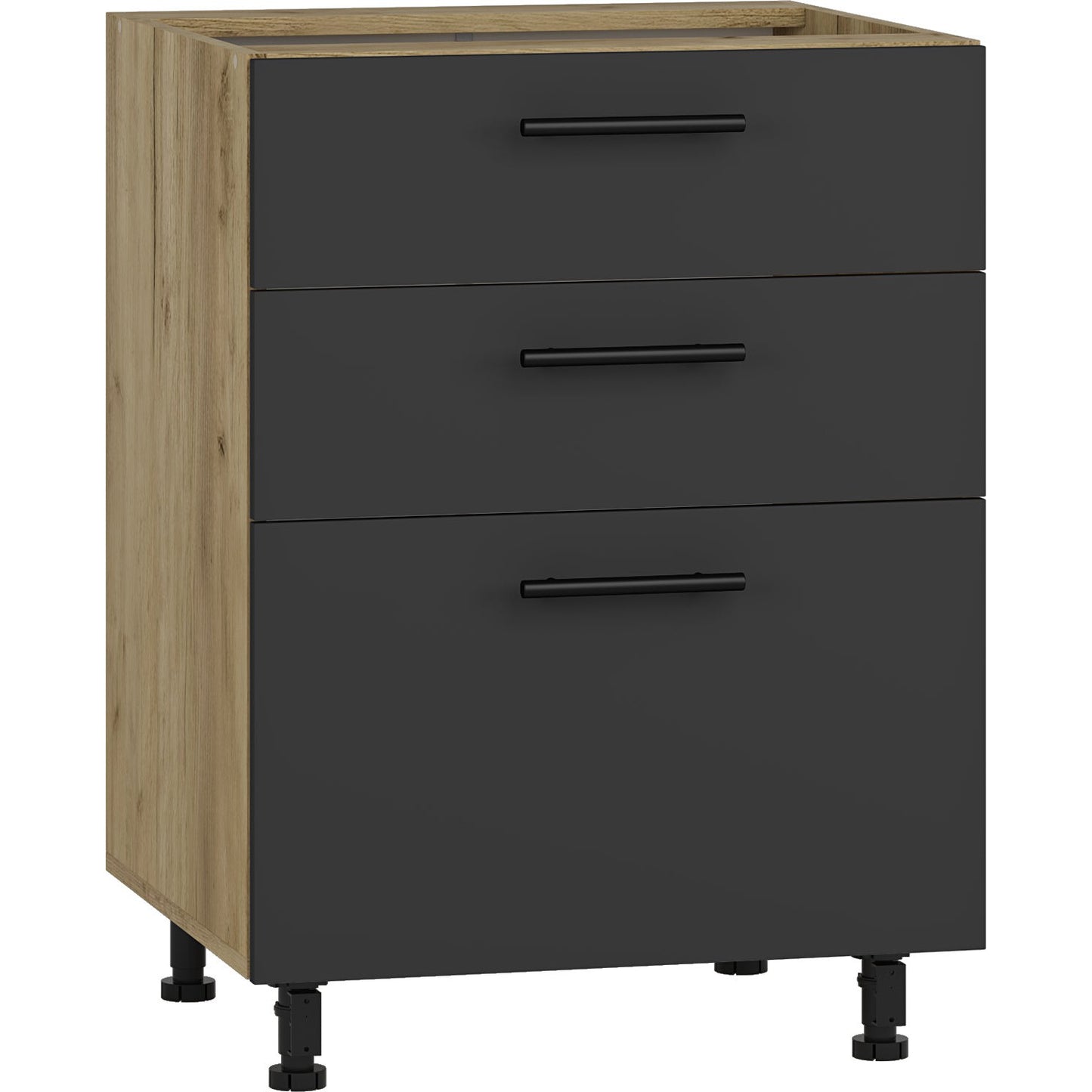 Virtuves skapītis 60/82/52 cm ozols/antracīts - N1 Home