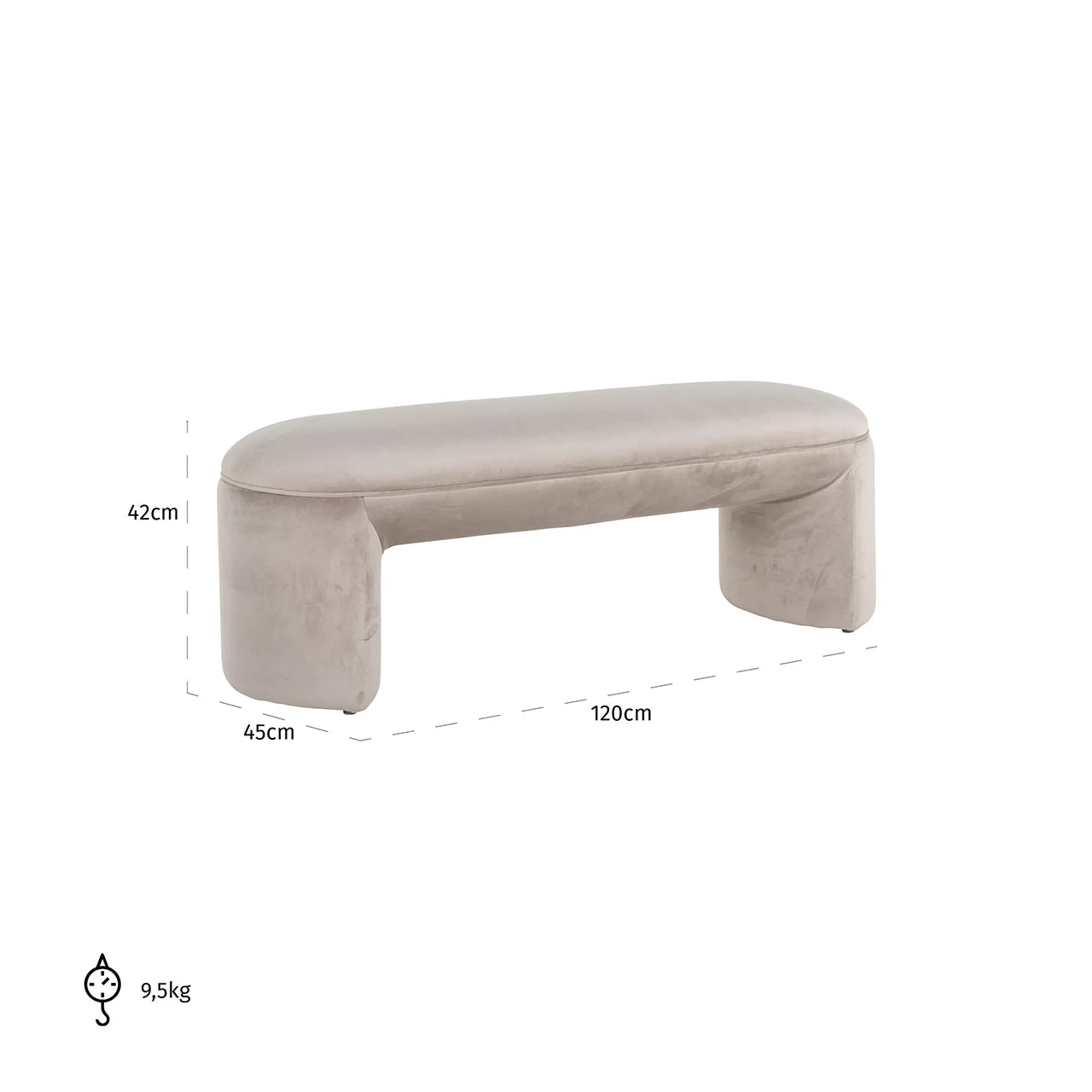Soliņš Fargo Richmond Interiors 42/120/45 cm Quartz Khaki 903 - N1 Home