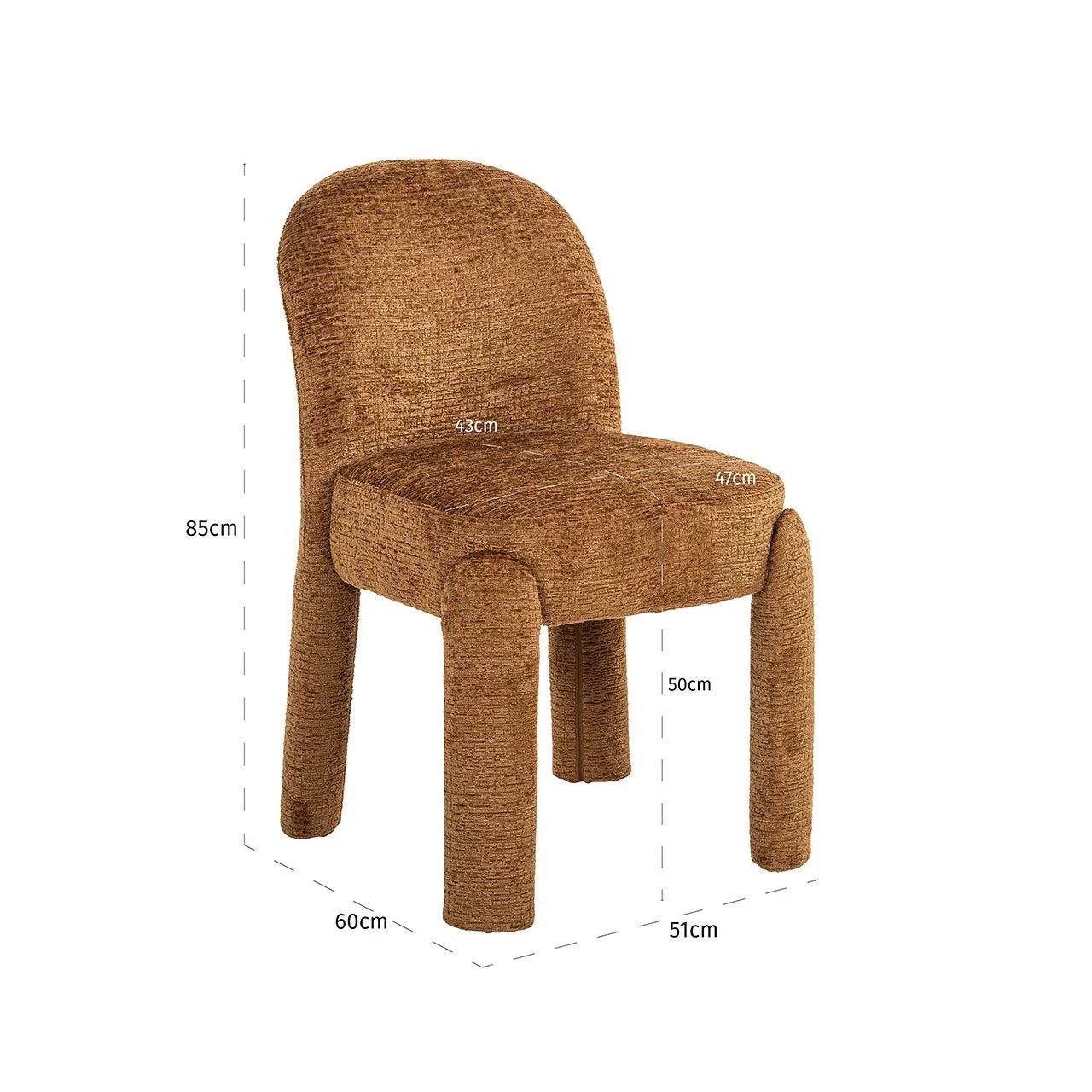 Krēsls Brandi Richmond Interiors (2) 85/51/60 cm Fusion cognac 28 - N1 Home