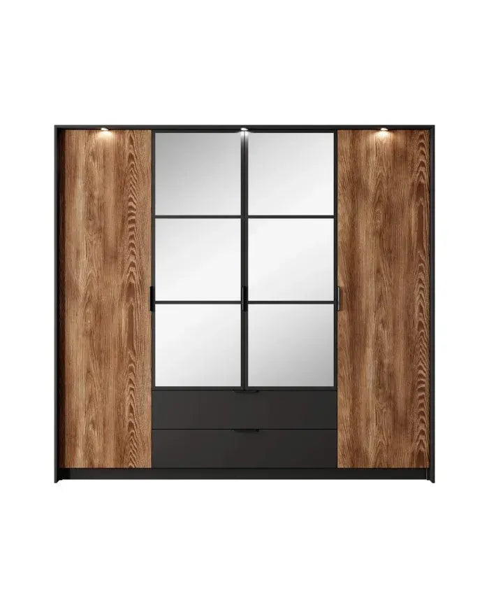 Skapis Milts 223/210/59 cm kastaņkrāsas/antracīts - N1 Home