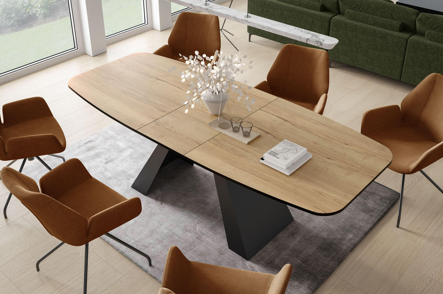 Galds Myra 160/76/80 cm Dabīgs ozols Halifax - N1 Home