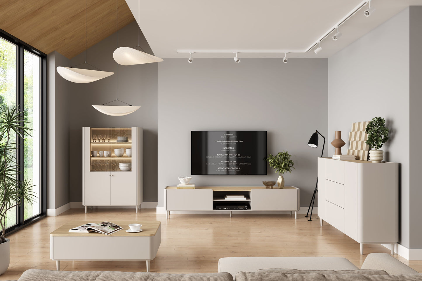 Kafijas galds 100/38/60 cm Kašmirs / Eļļots ozols - N1 Home