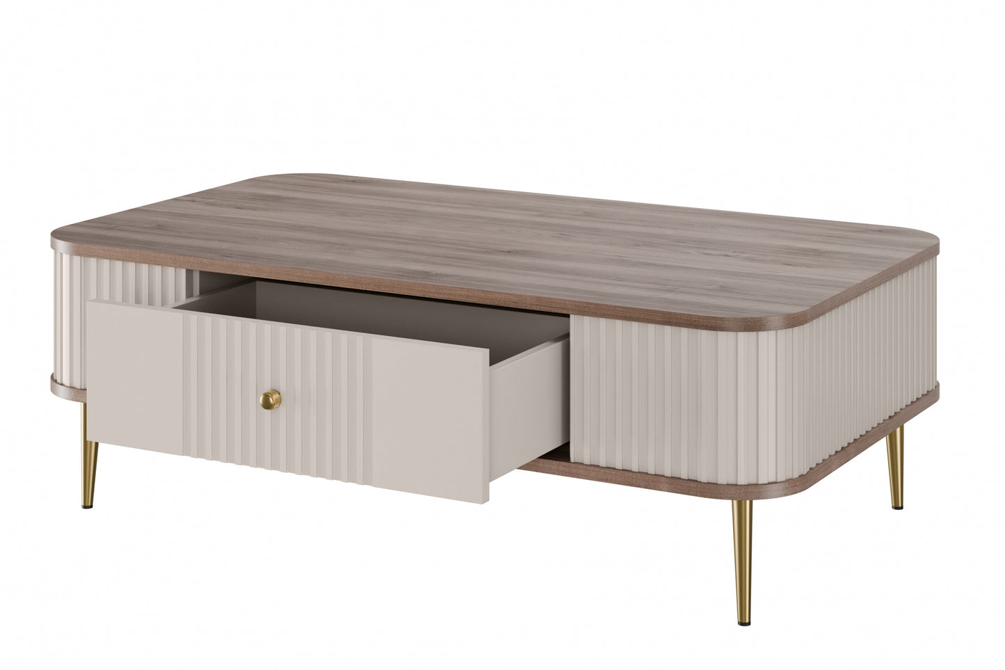 Kafijas galds Vespa 103/35/60 cm kašmirs/rieksts/zelts - N1 Home