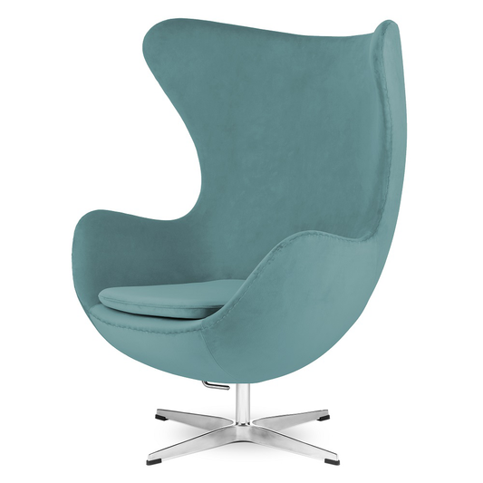 Krēsls Dot Design Treviso Jajo samta 85/113/76 cm gaiši zils/hroms - N1 Home