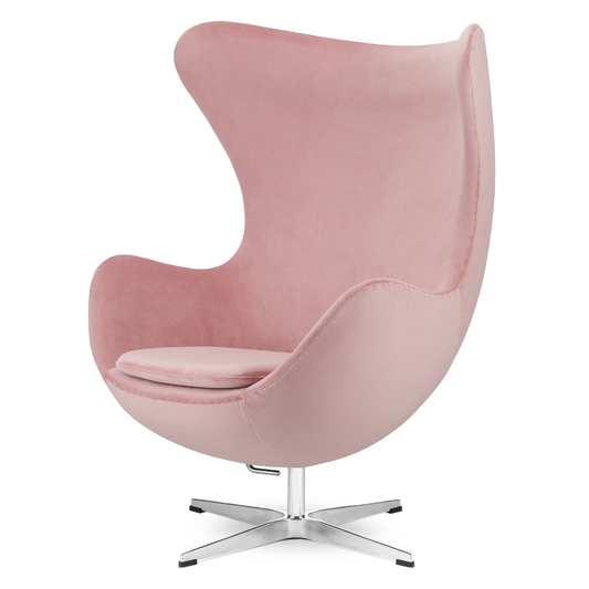 Krēsls Dot Design Treviso Jajo samta 85/113/76 cm rozā /hroms - N1 Home