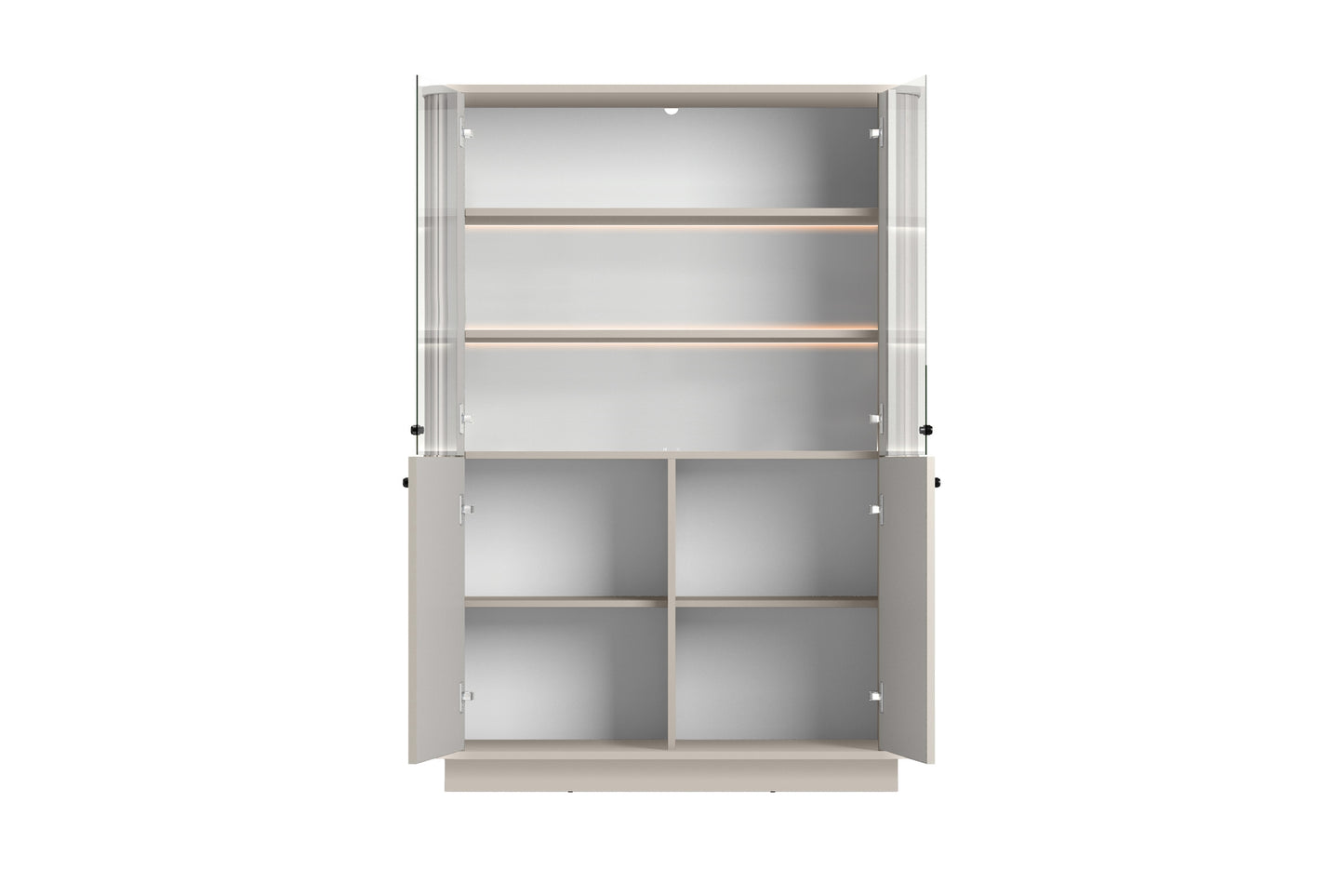 Vitrīnas skapis Vespa 103/148/38 cm kašmirs/zelts - N1 Home