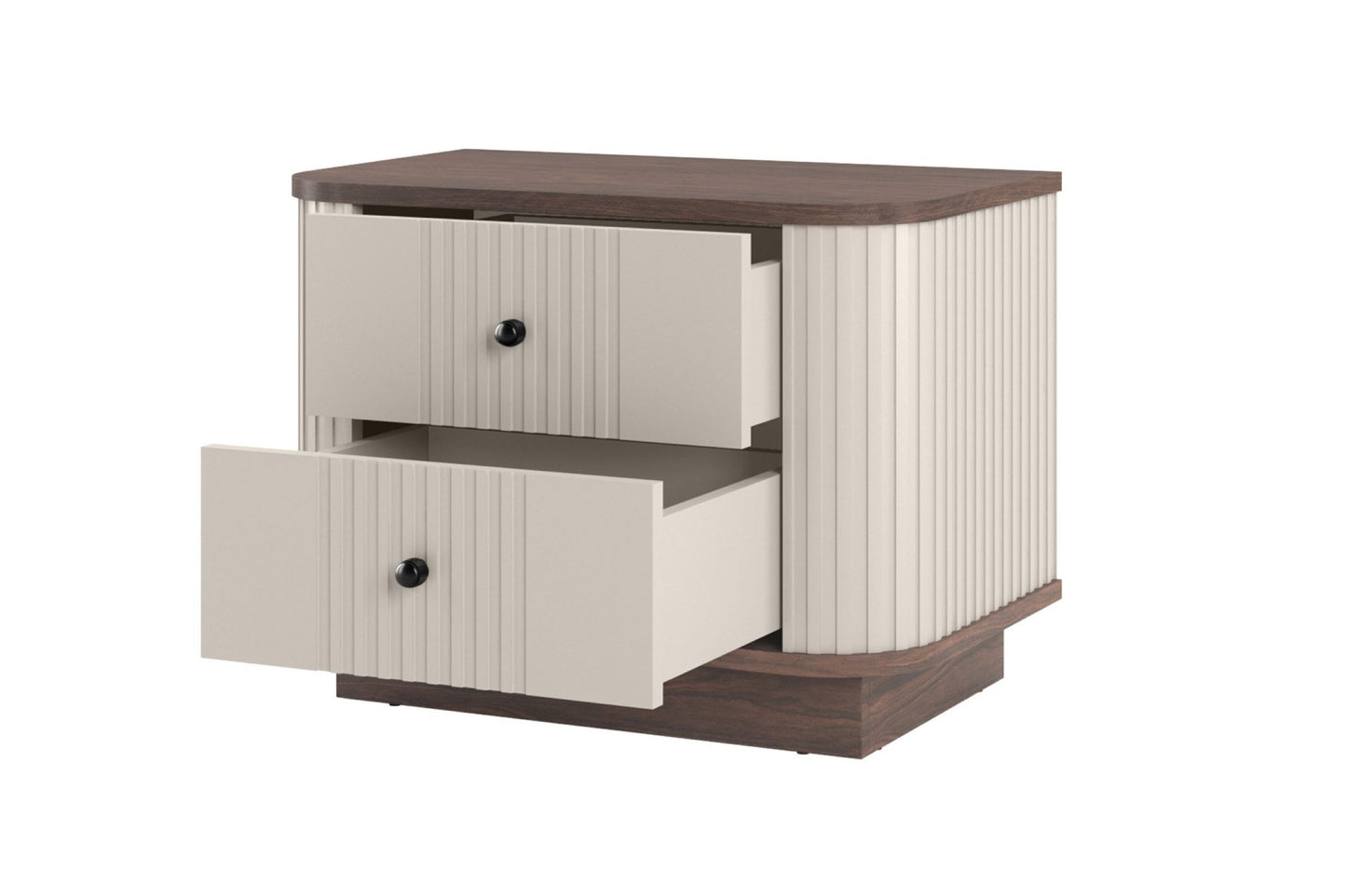 Naktsskapītis Vespa (2) 56/43/38 cm kašmirs/rieksts/melns - N1 Home