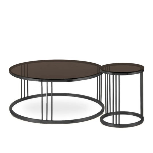 Kafijas galdiņu komplekts Dot Design Vivien 100x45/58x45 cm melns - N1 Home
