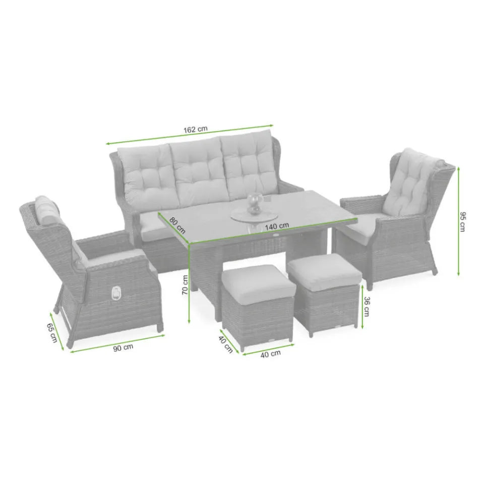 Dārza komplekts Balti Dins bēšs - N1 Home