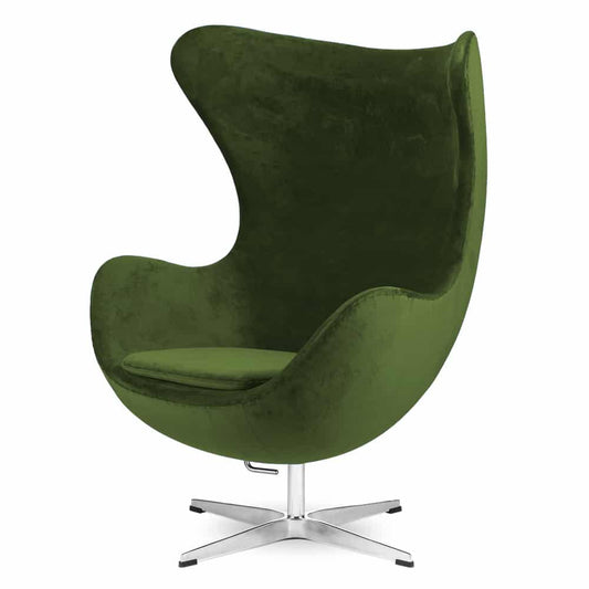 Krēsls Dot Design Treviso Jajo samta 85/113/76 cm zaļš/hroms - N1 Home