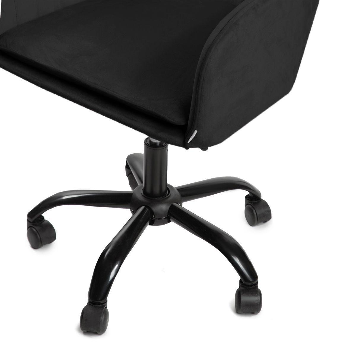 TEILL velūra grozāmais krēsls melns 55x54,5x80-90cm - N1 Home