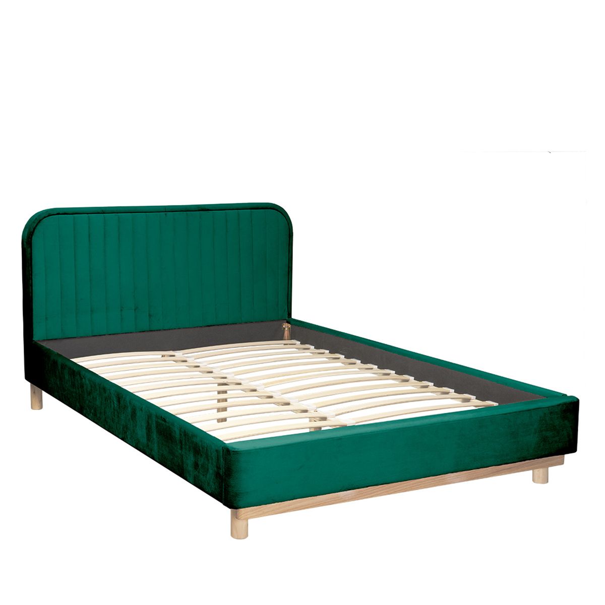 KARALIUS gulta velūrs zaļš 140x200 cm - N1 Home