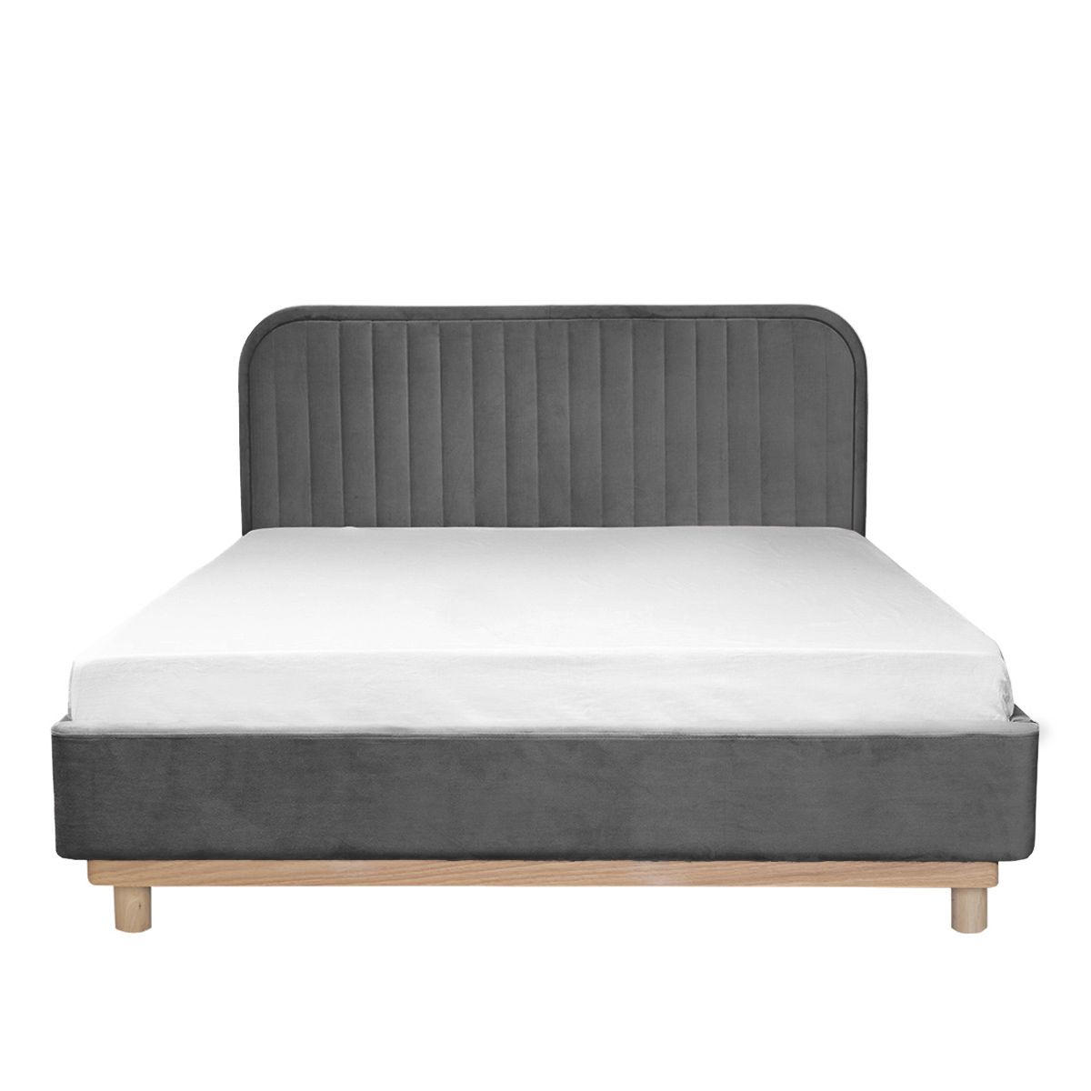 Samta gulta ar rāmi KARALIUS pelēka 140x200 cm - N1 Home