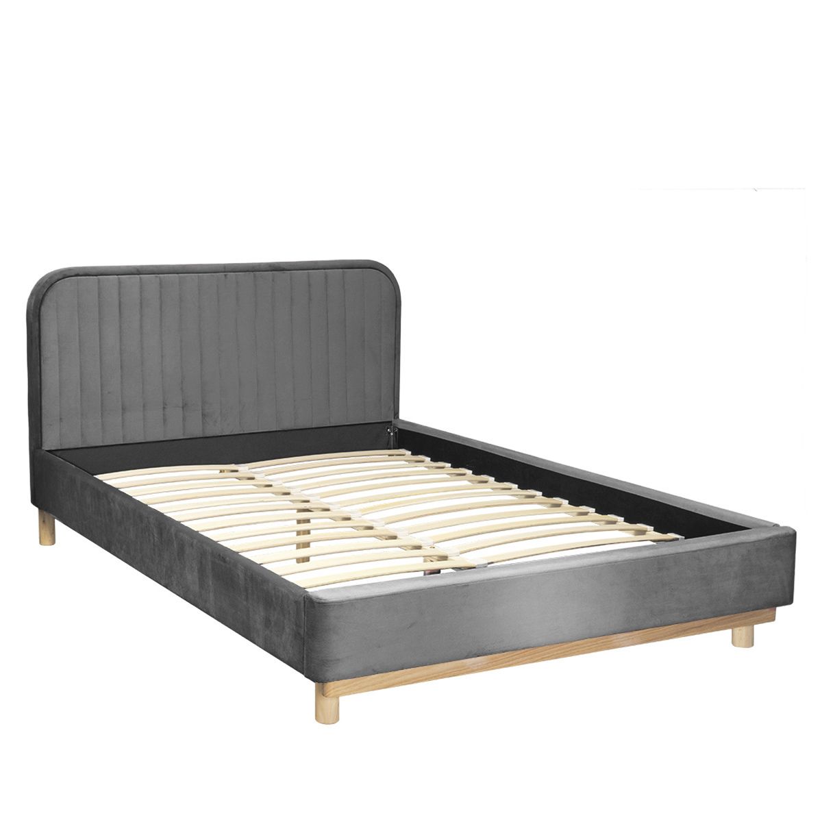 Samta gulta ar rāmi KARALIUS pelēka 140x200 cm - N1 Home