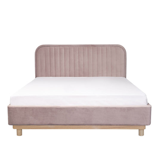 KARALIUS gulta velūrs rozā 140x200 cm - N1 Home