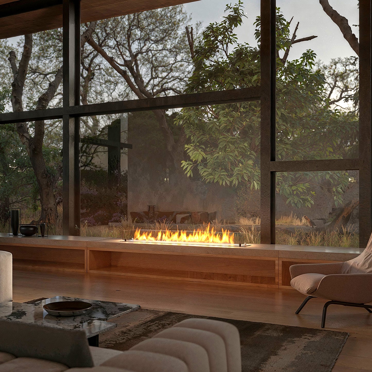 Biokamīns InseSlim 60;80;100;120;150;200/37/85 cm melns - N1 Home