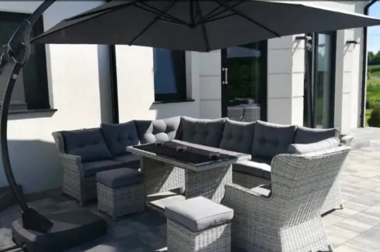 Ēdamgalda komplekts Dova 306/246/87 cm melanges - N1 Home