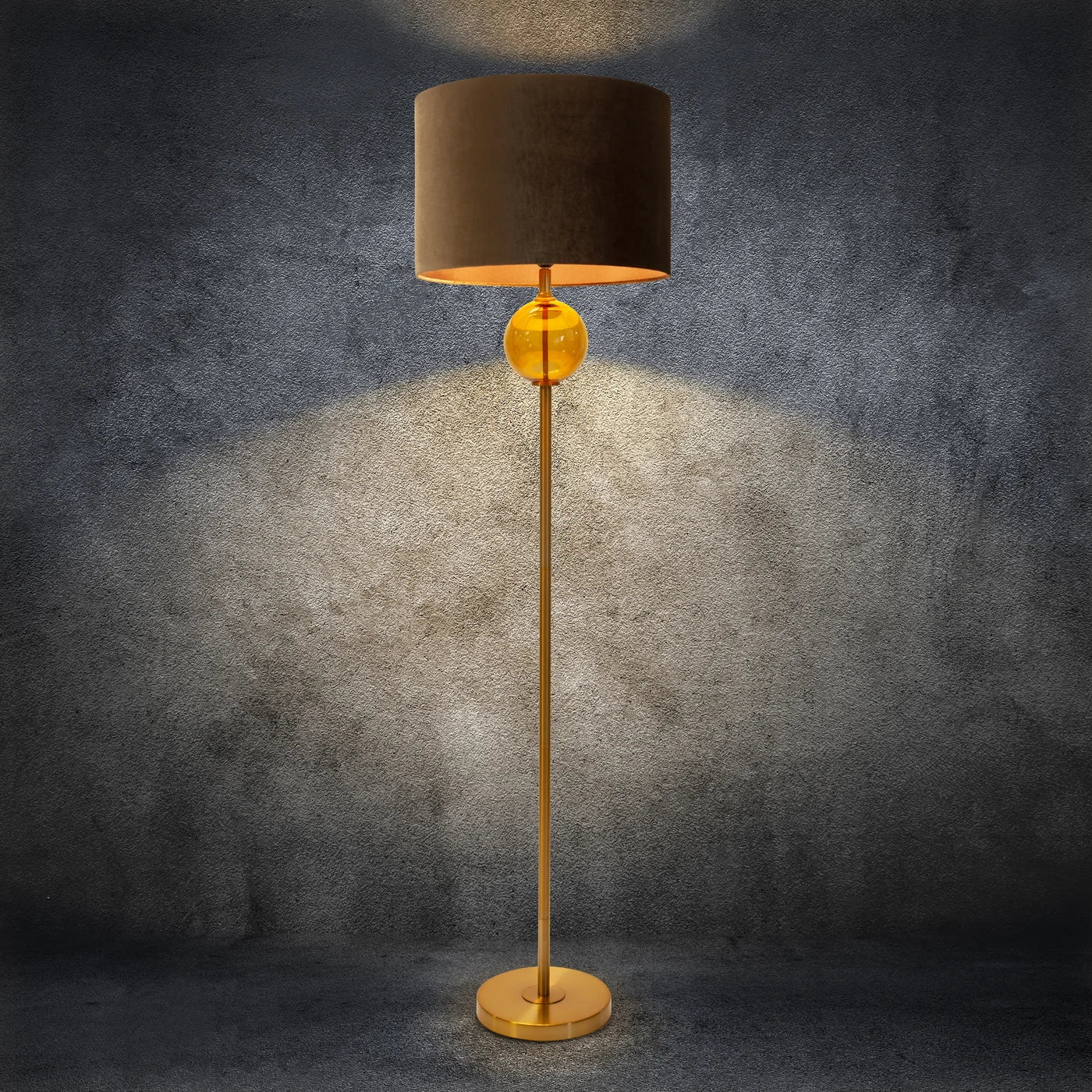 Stāvlampa Leory 46 x 165 cm brūns, zelts - N1 Home