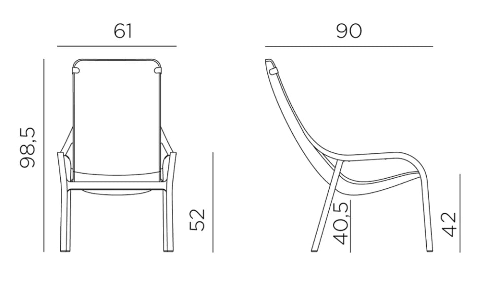 Krēsls Naro Net 61/90/98,5 cm senape - N1 Home