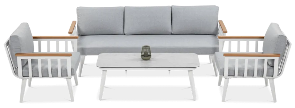 Balkona mēbeles Stelli Kafe balts - N1 Home