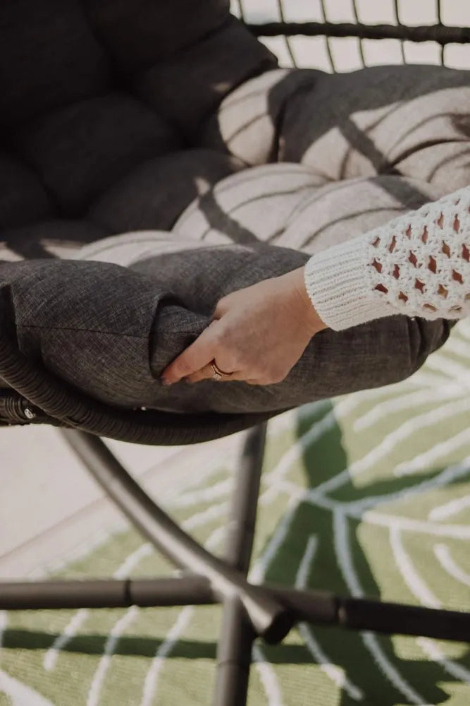 Kokona piekaramais krēsls Harmo  84/187/66 cm pelēks - N1 Home