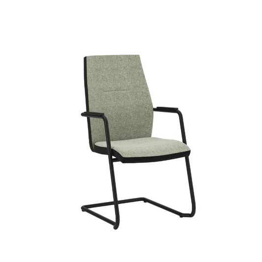 Konferenču krēsls Uno 64/97/55 cm pelēks/melns