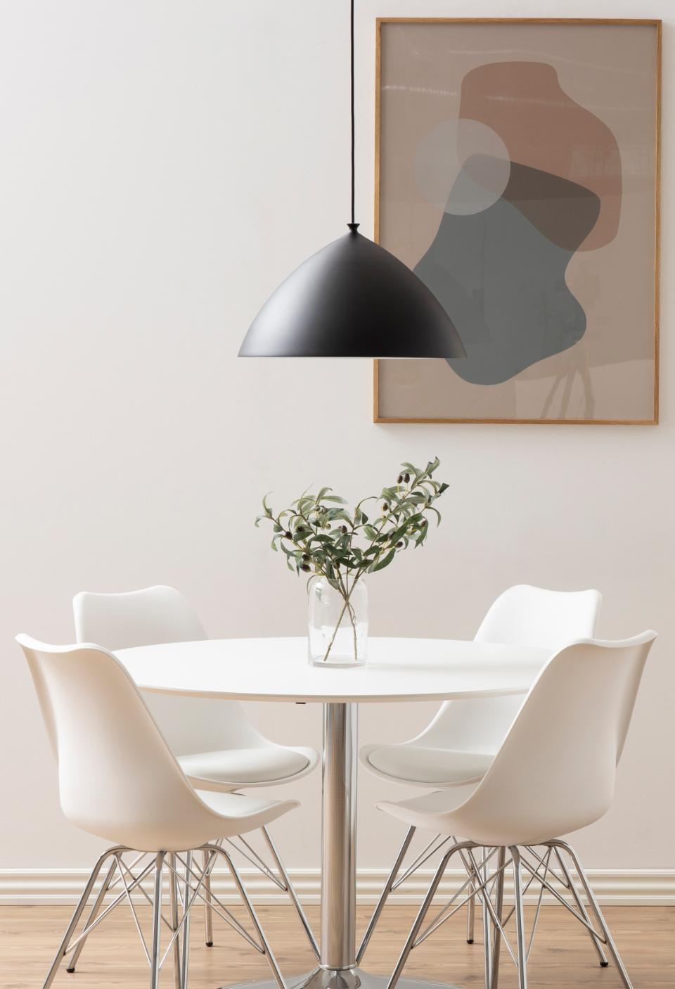 Krēsls Erkot 48/54/85 cm balts/hroms - N1 Home