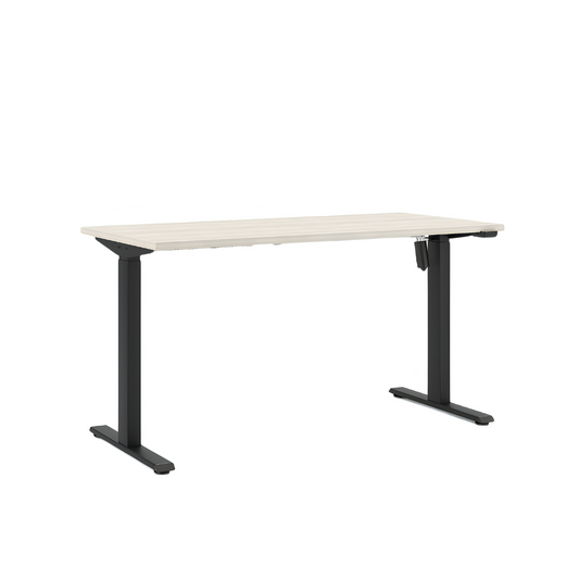 Biroja galds Nuvo 135/65 cm melns/krēms