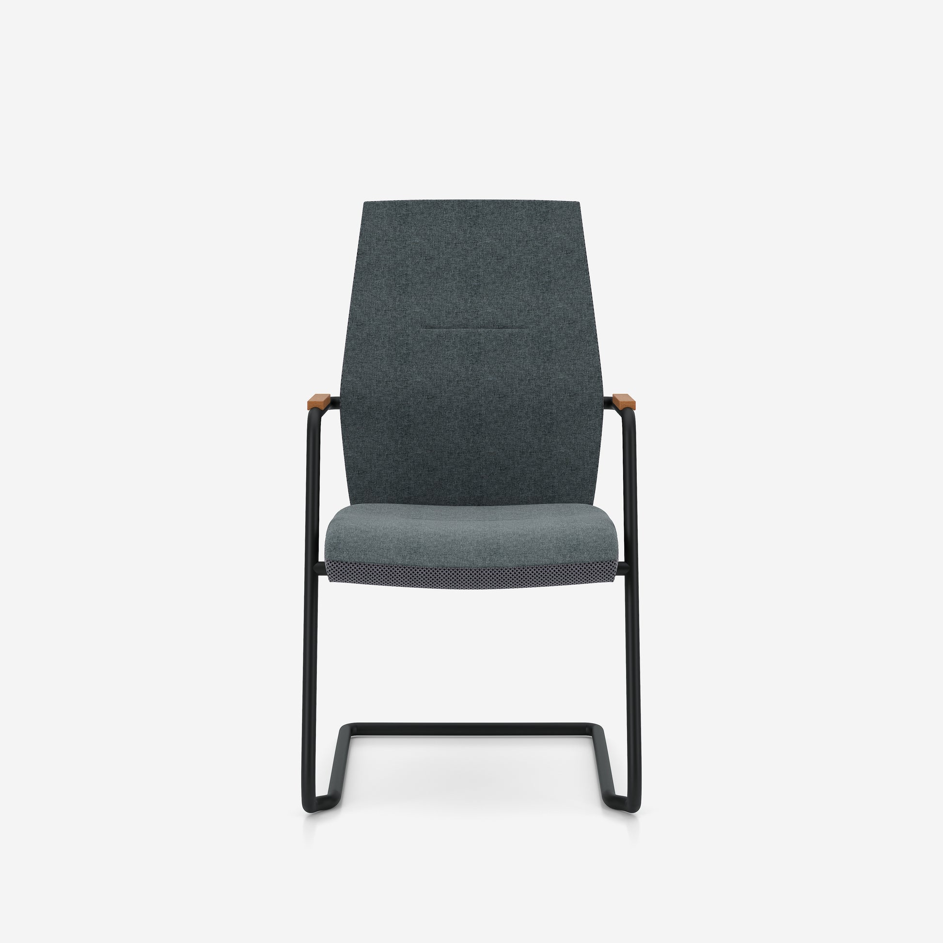 Konferenču krēsls Uno 64/97/55 cm tumši pelēks/melns - N1 Home