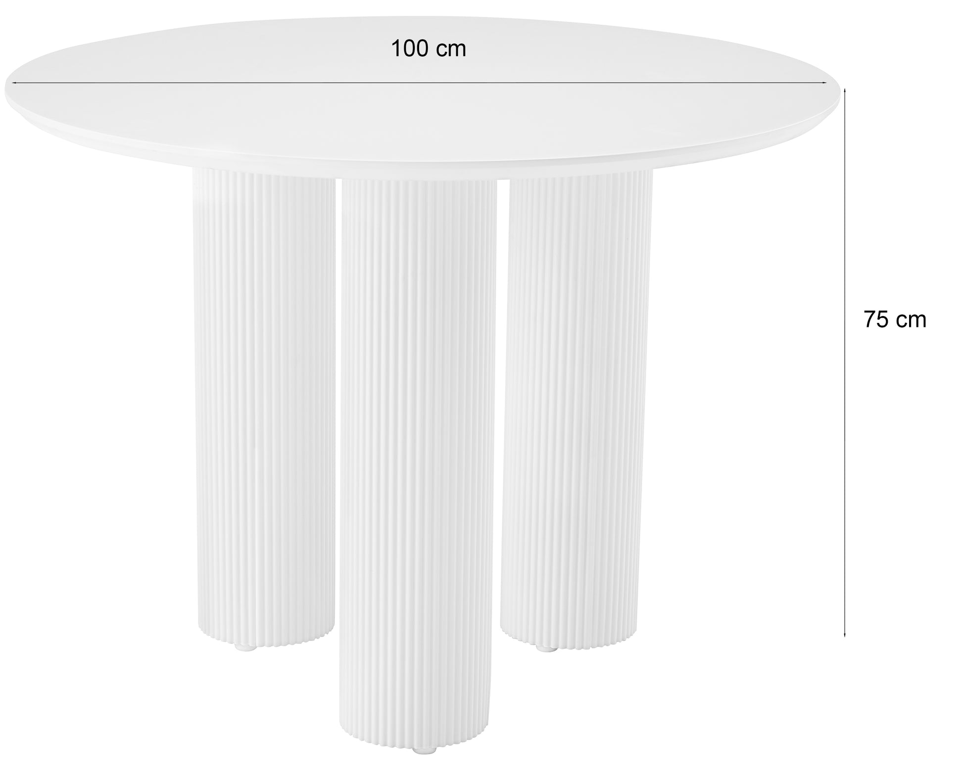 Galds Fasko 100/100/75 cm melns - N1 Home