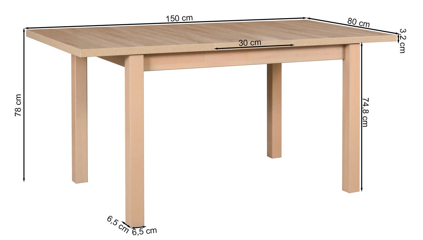 Galds Liri 120/78/80 cm Sonoma ozols