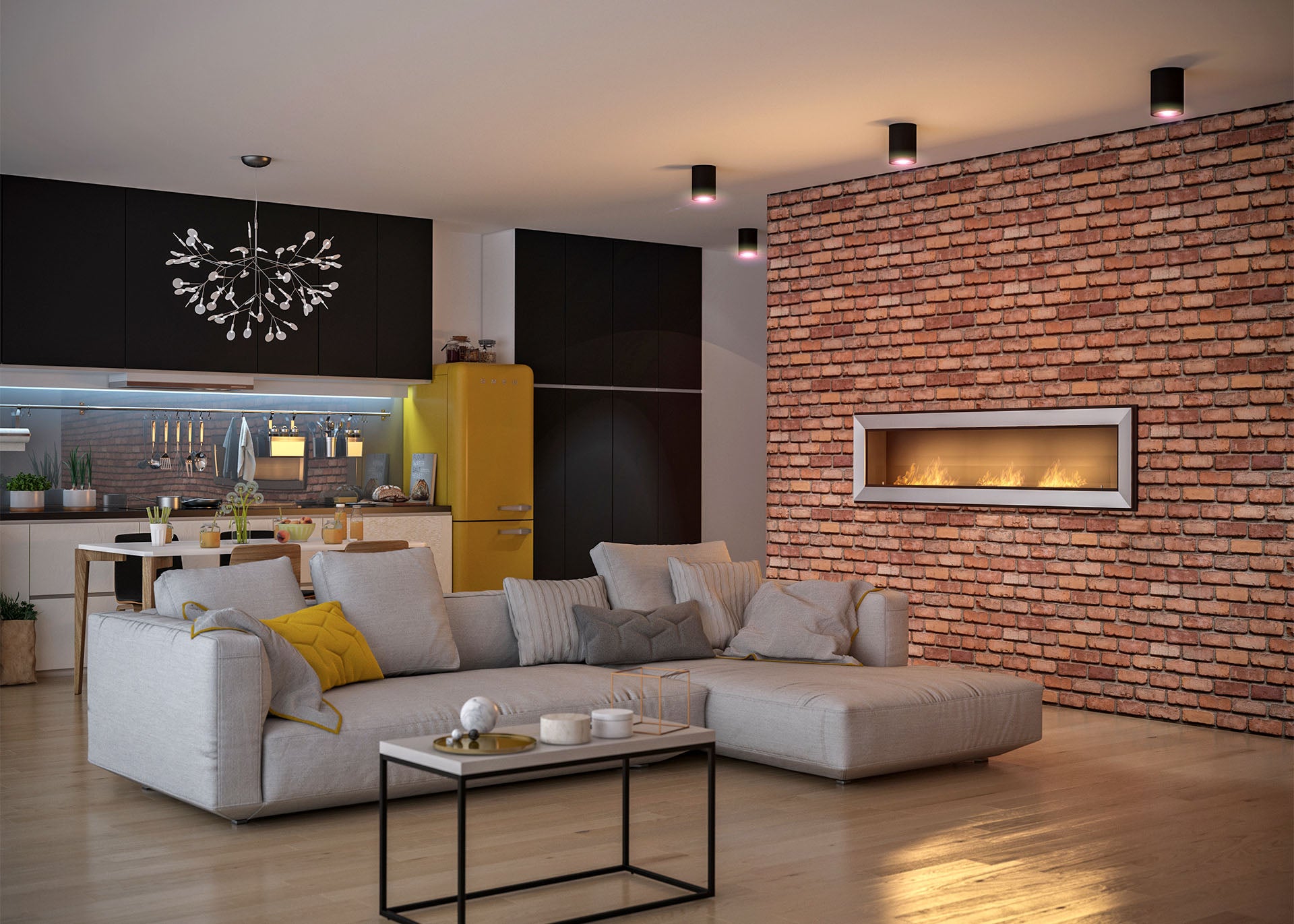 Biokamīns Frams 1800 180/49/20 cm - N1 Home