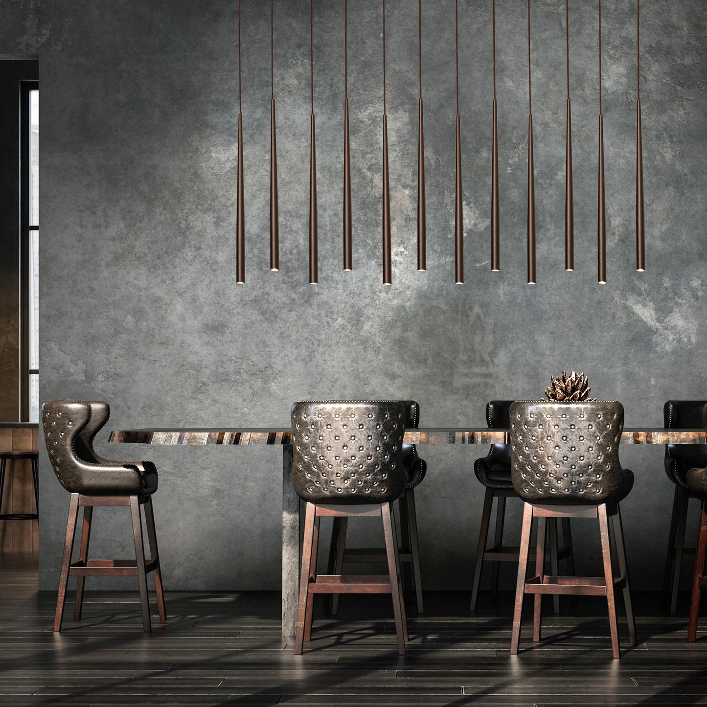 Piekaramā lampa Piano 120 × 1200 × 1400 mm brūns - N1 Home