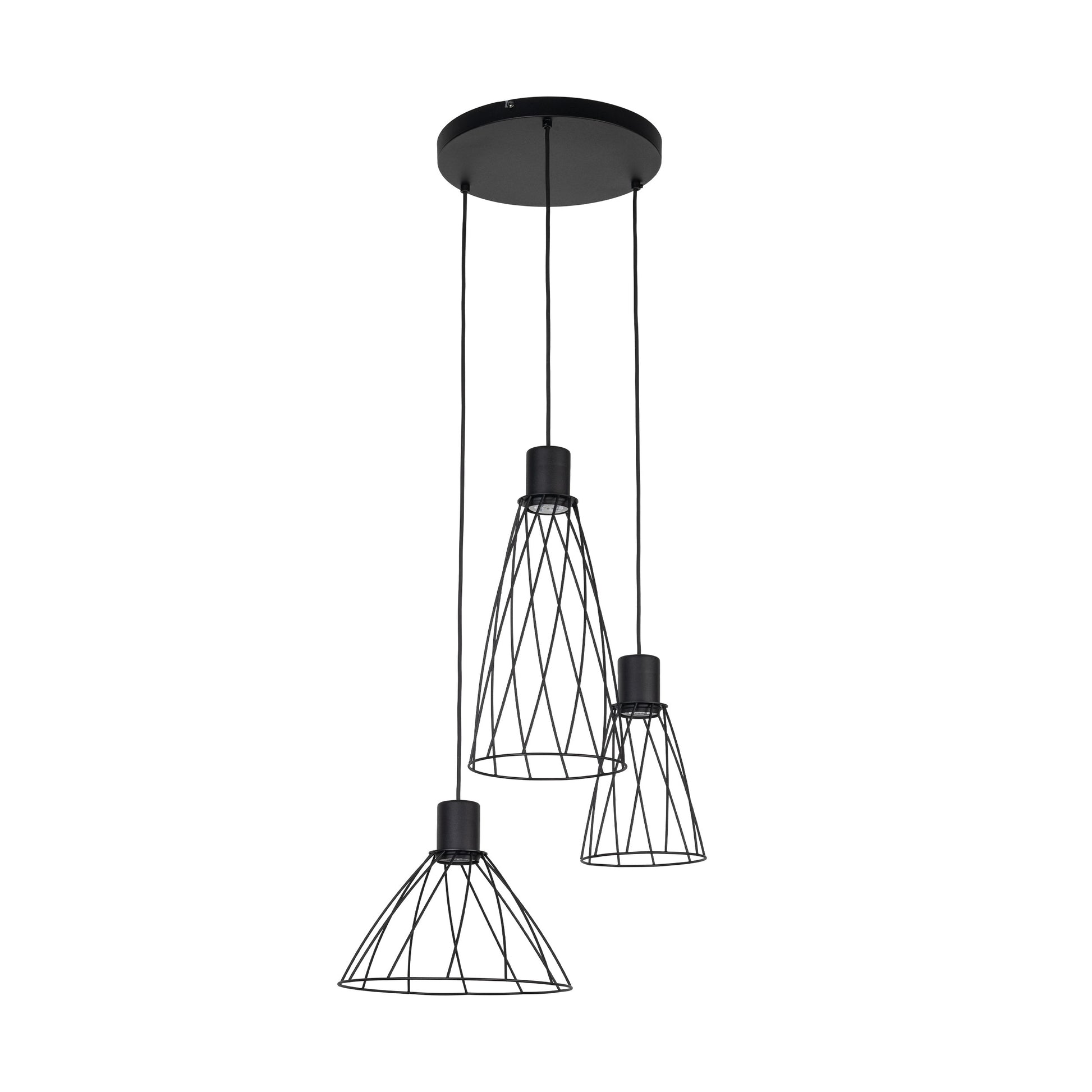 Piekaramā lampa Modest 500 × 500 × 1200 mm melns - N1 Home