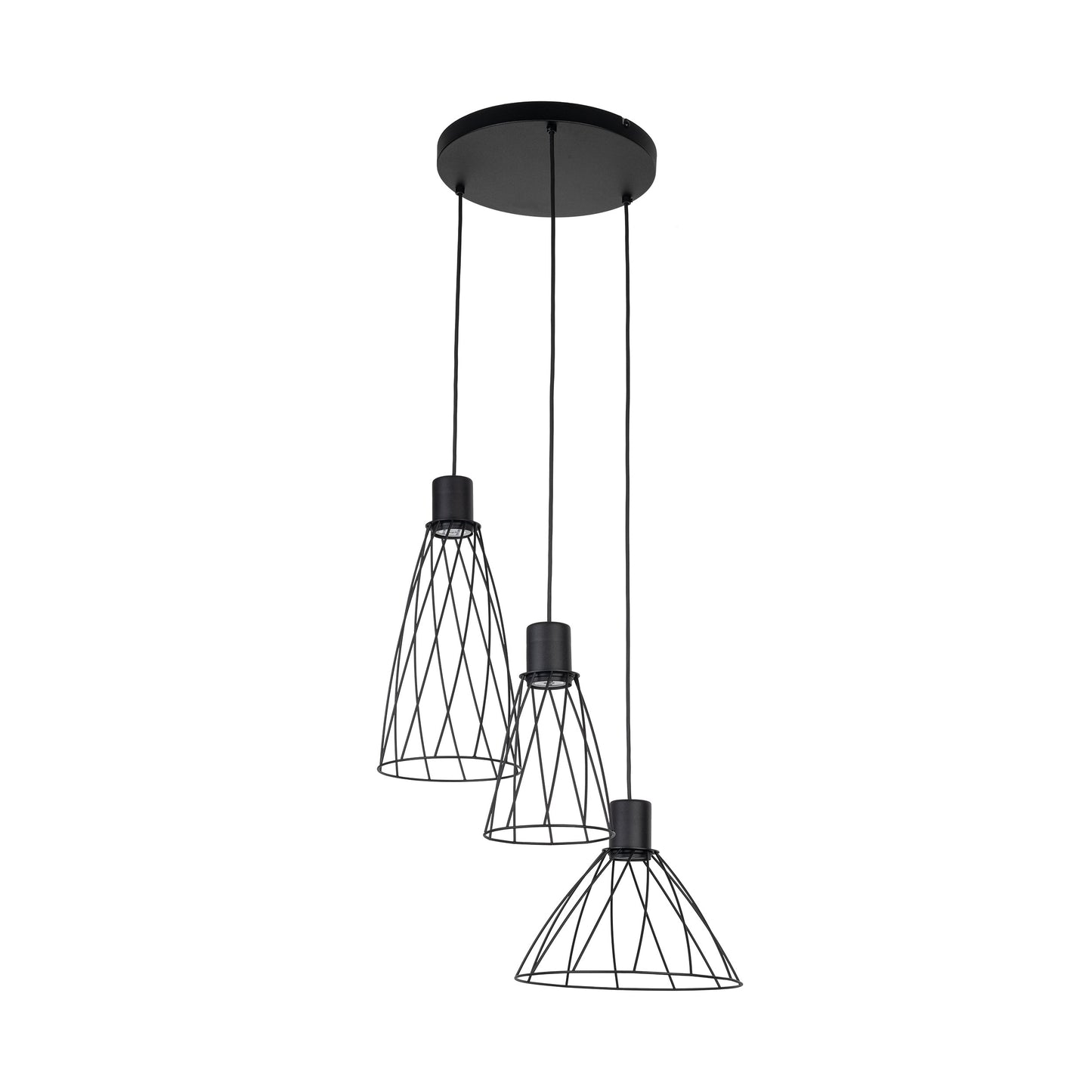 Piekaramā lampa Modest 500 × 500 × 1200 mm melns - N1 Home