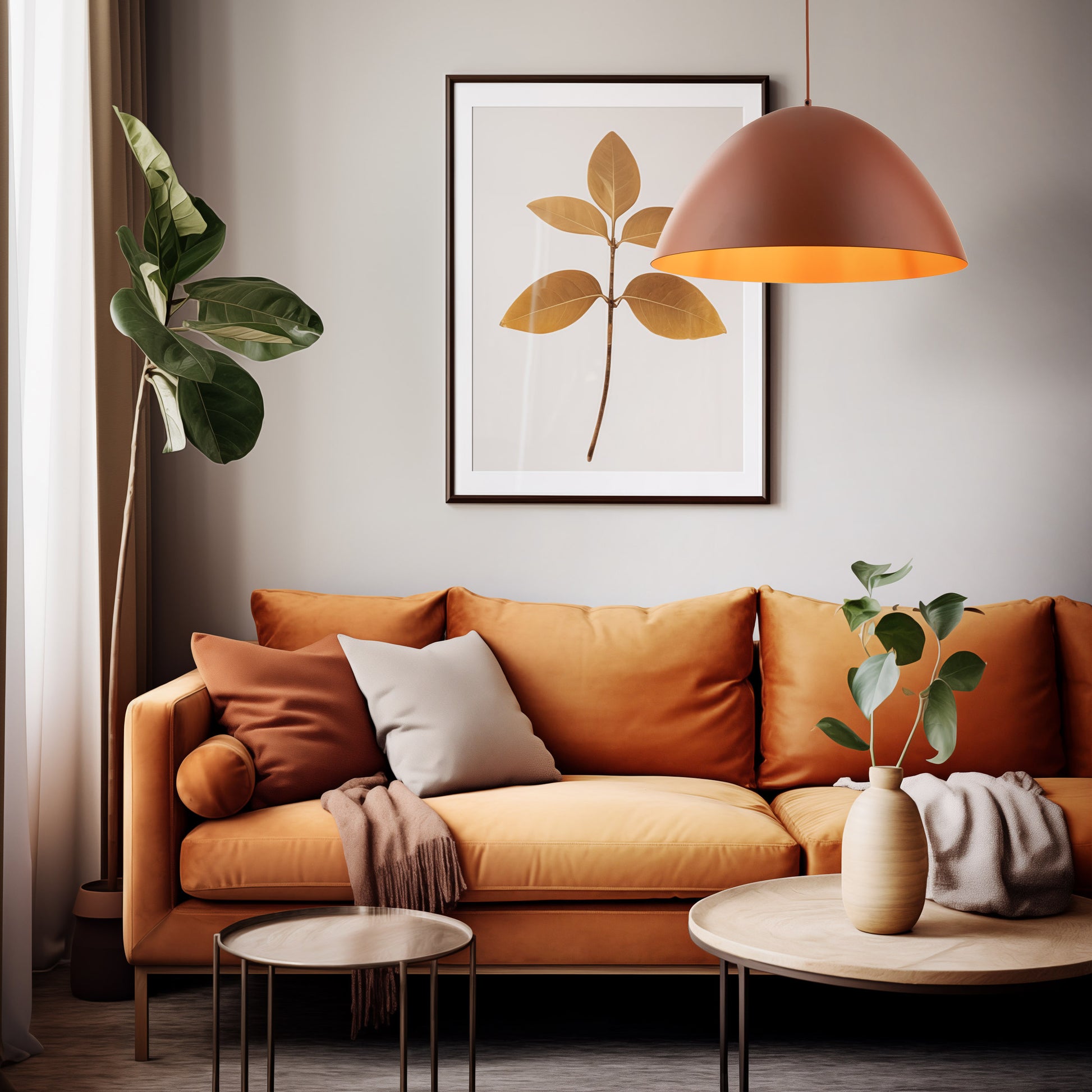 Piekaramā lampa Faro 500 × 500 × 1700 mm ķieģelis - N1 Home