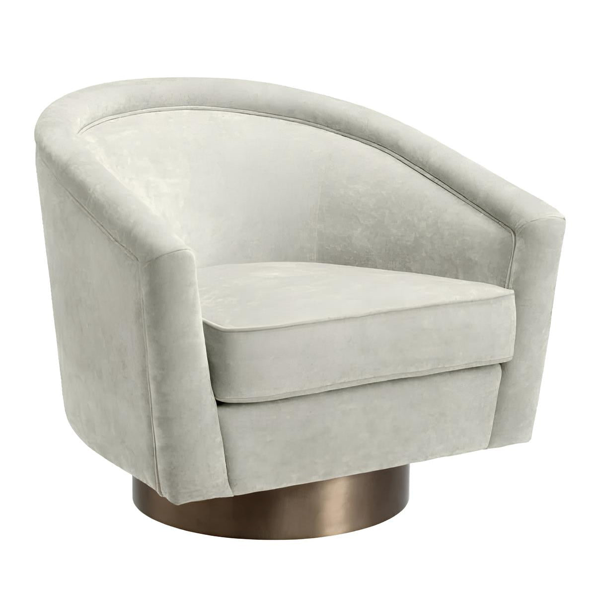Krēsls Catene Eichholtz 80/80/76 cm Clarck sand | matte gold finish swivel base - N1 Home