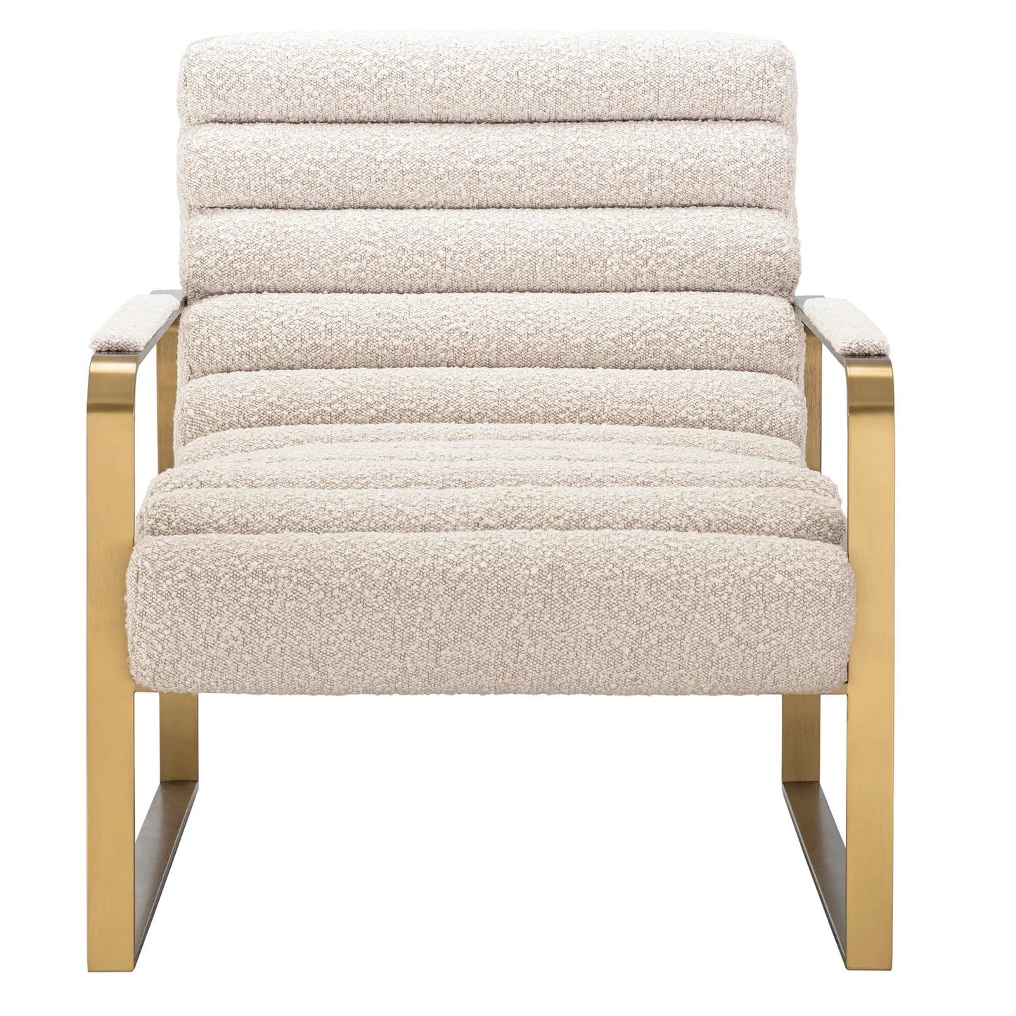 Krēsls Olsen Eichholtz 68.5/88/77 cm Brushed brass finish | bouclé cream - N1 Home