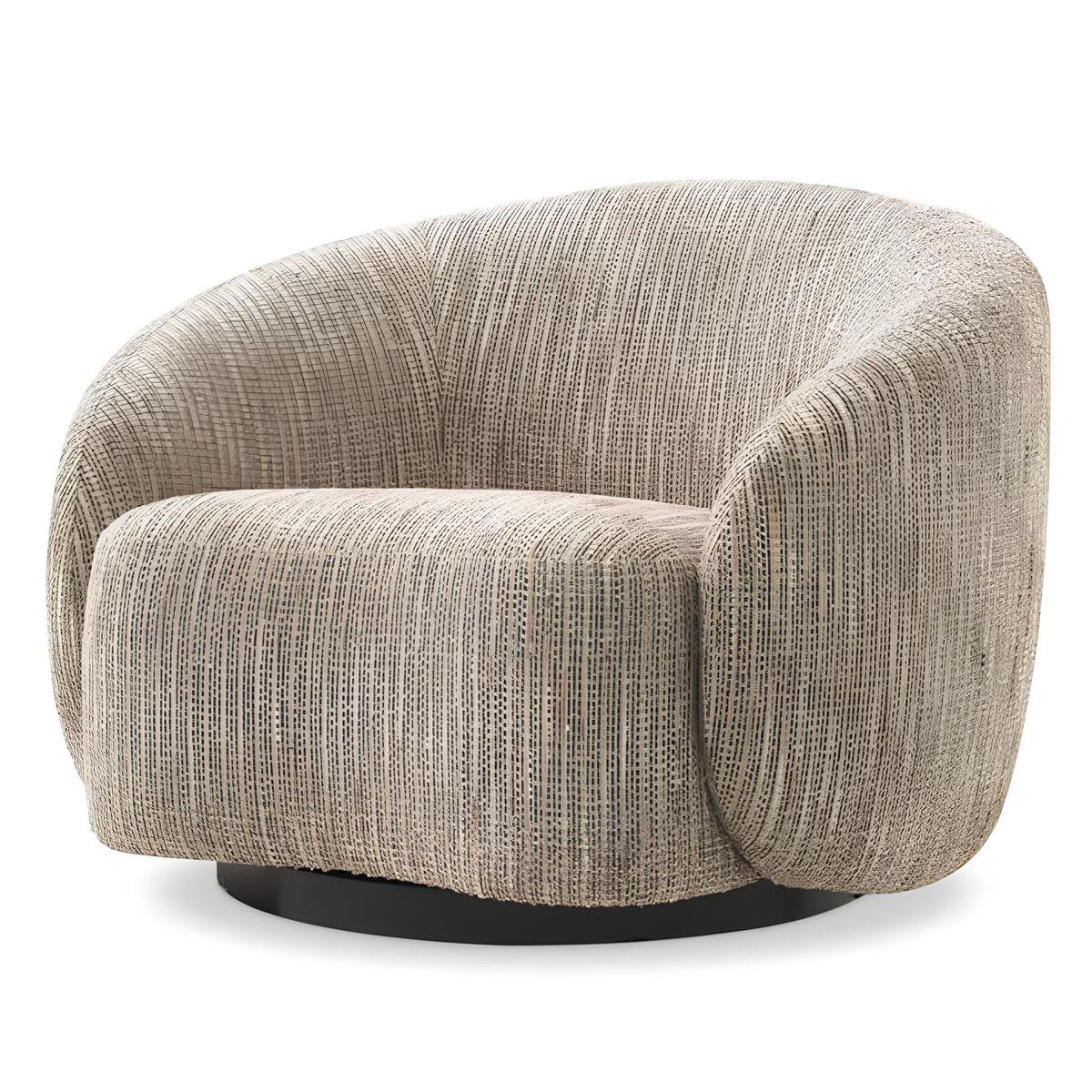 Krēsls Amore Eichholtz 97/91/74 cm Mademoiselle beige | black swivel base - N1 Home