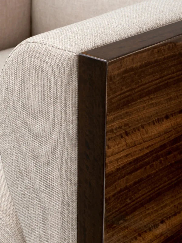 Krēsls Sebastian Eichholtz 105/91/72 cm High gloss eucalyptus veneer | loki natural | swivel base - N1 Home