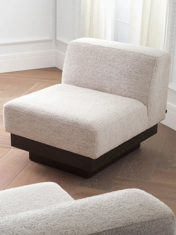 Krēsls Bastion Eichholtz 80/98/77,5 cm Seashell off-white | charcoal veneer base - N1 Home