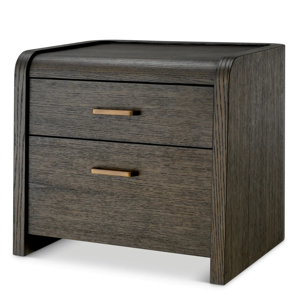 Naktsskapitis Joane Eichholtz 60/49/53 cm Mocha oak veneer/medium bronze finish