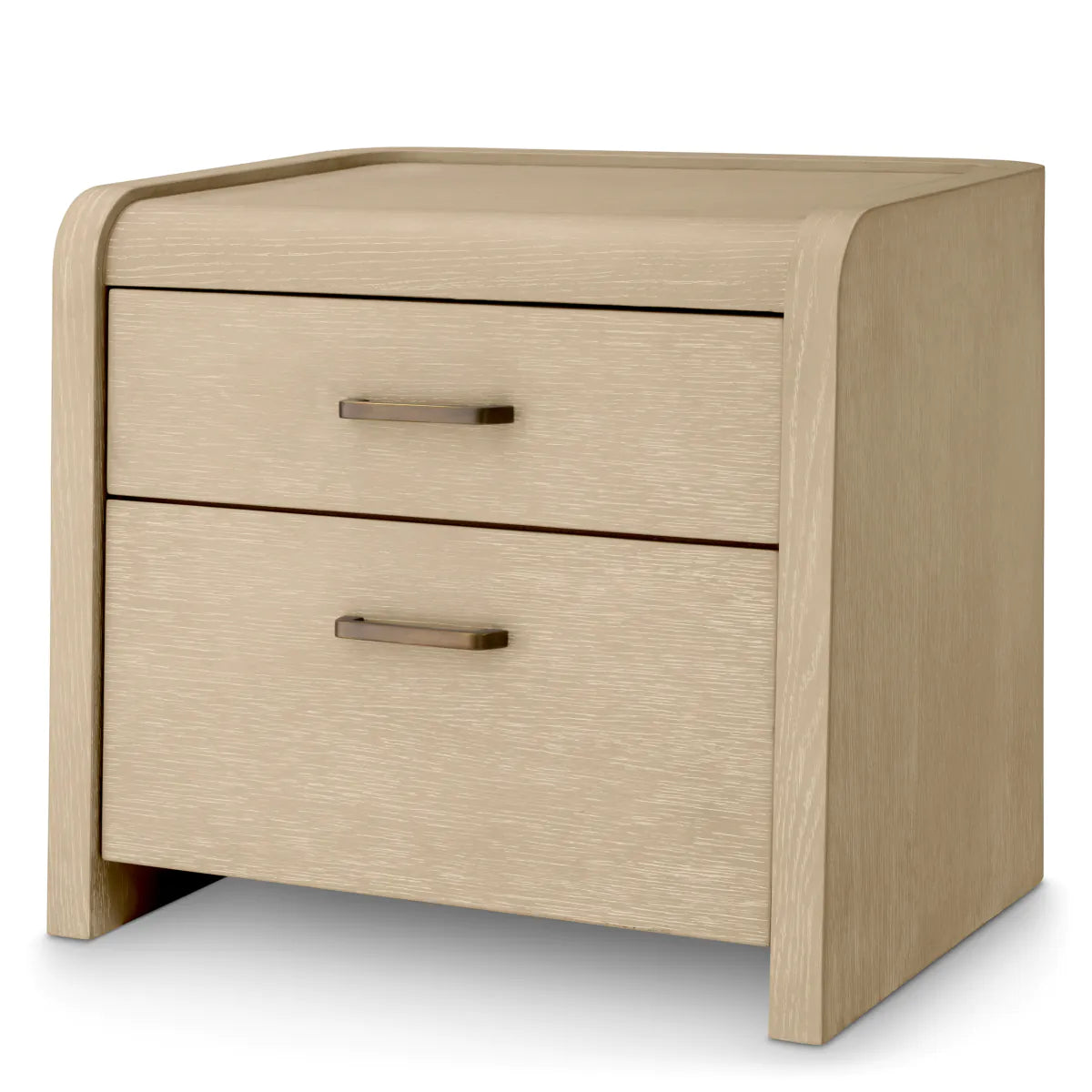 Naktsskapis Joane Eichholtz 60/49/53.5 cm Washed oak veneer/medium bronze finish