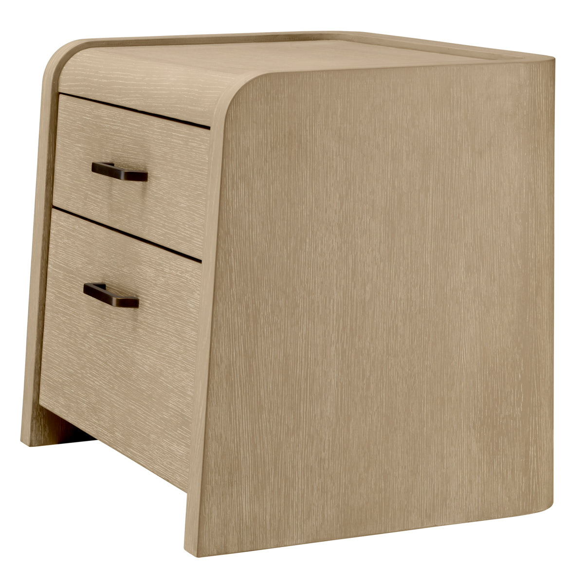 Naktsskapis Joane Eichholtz 60/49/53.5 cm Washed oak veneer/medium bronze finish