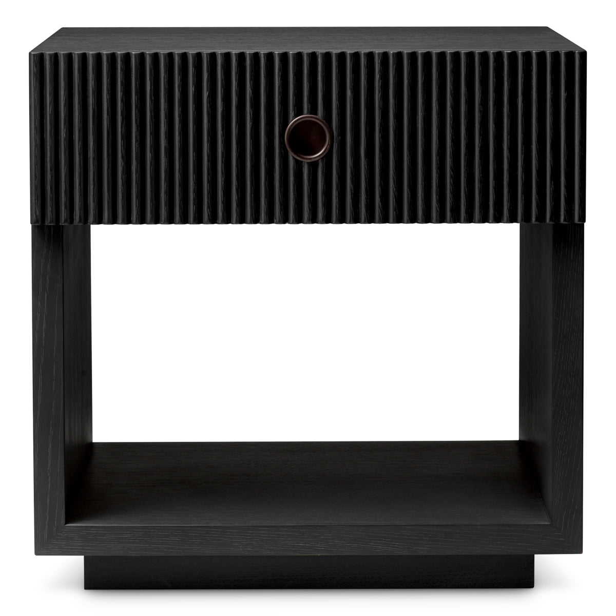 Naktsskapis Dimitrios Eichholtz 60/49/61 cm Charcoal oak veneer/bronze finish
