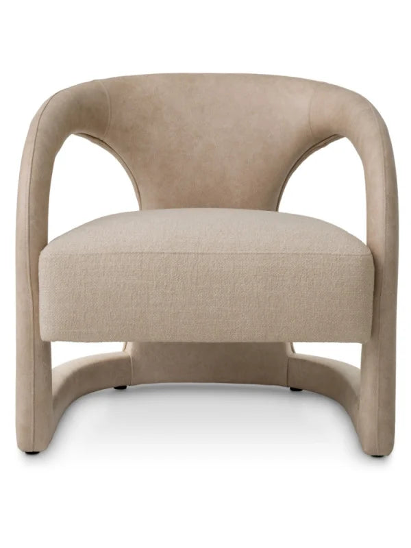 Krēsls Voletta Eichholtz 75/78/73 cm Valente beige faux leather | renato ecru - N1 Home