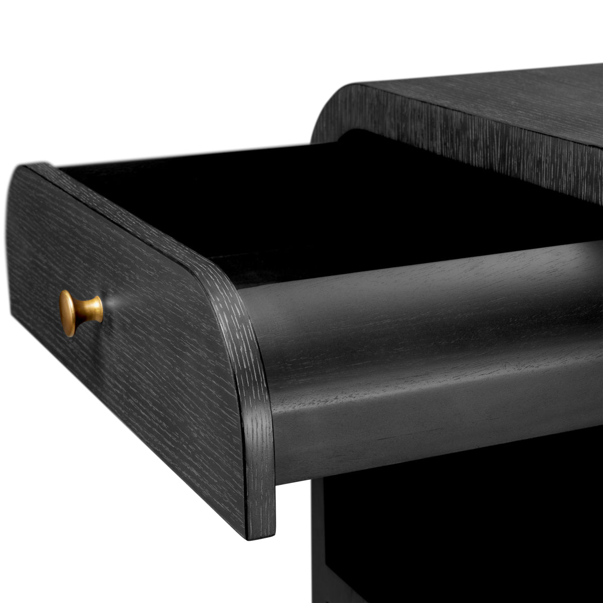 Naktsskapis Rhodes Eichholtz 60/46/55 cm Charcoal oak veneer/brushed brass finish