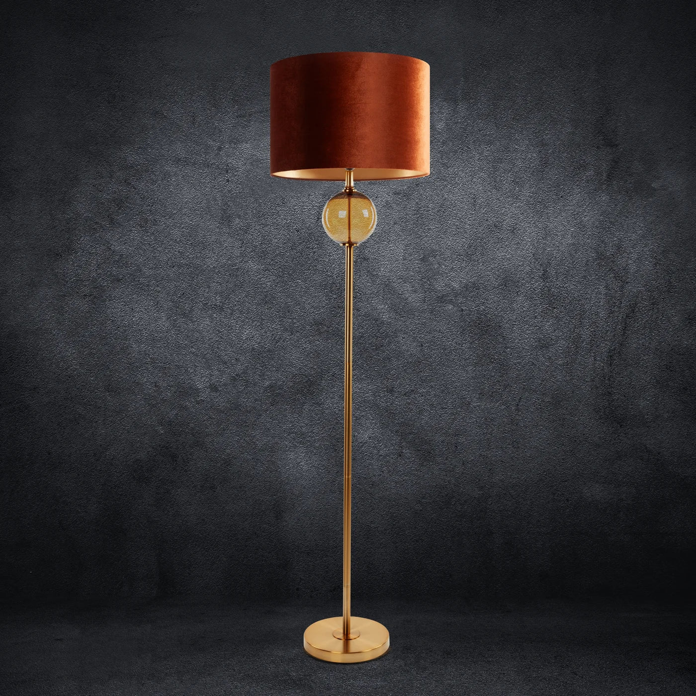 Stāvlampa Leory 46 x 165 cm ķieģeļu sarkans, zelts - N1 Home